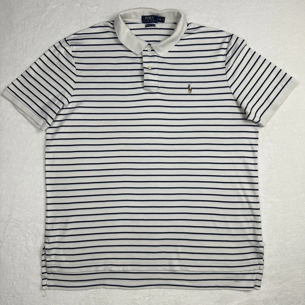 Polo Ralph Lauren Shirt Mens XL Pima Soft Touch Stripe Performance‎